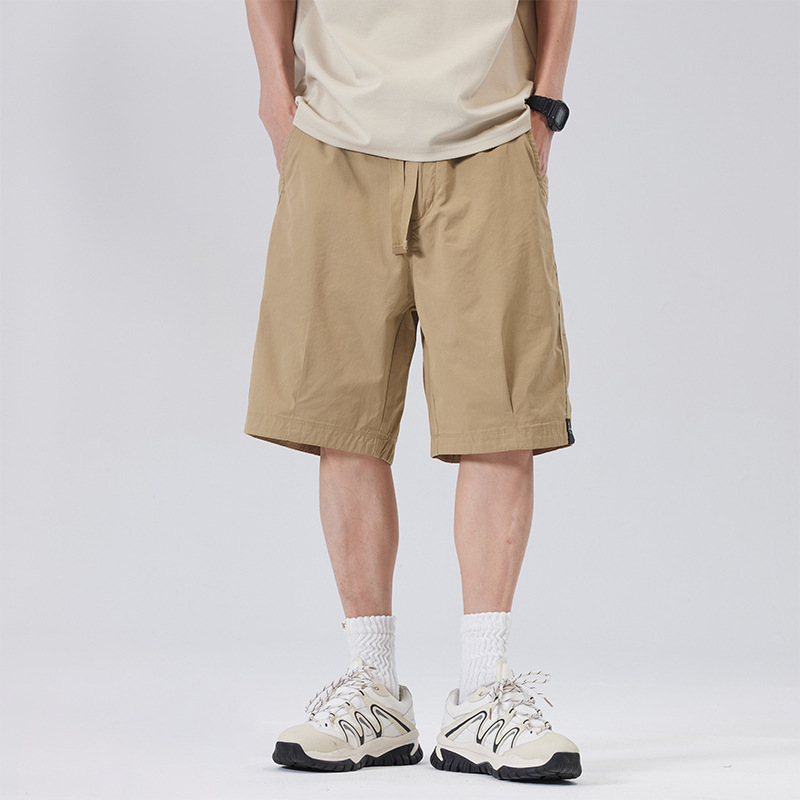 日系潮牌工装短裤男士夏季宽松户外露营中裤美式复古休闲五分裤子