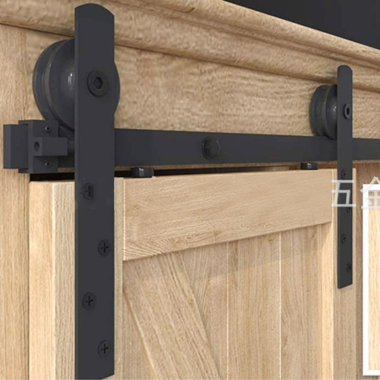 美式谷仓门minii型轨道滑轨移动推拉门橱柜衣柜电视柜滑轮