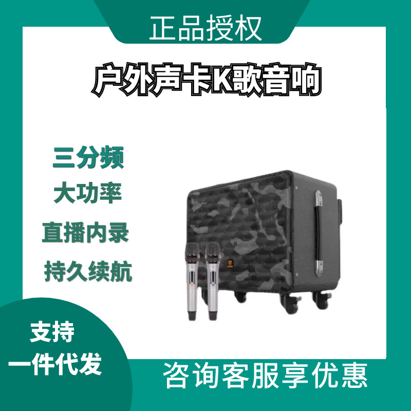 贝德空少音响声卡直播一体户外大音量家用唱歌直播k歌便携式音箱