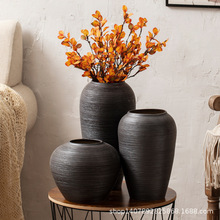 极简北欧风落地台面纯色创意日式干花水培花瓶摆件陶瓷套装水培