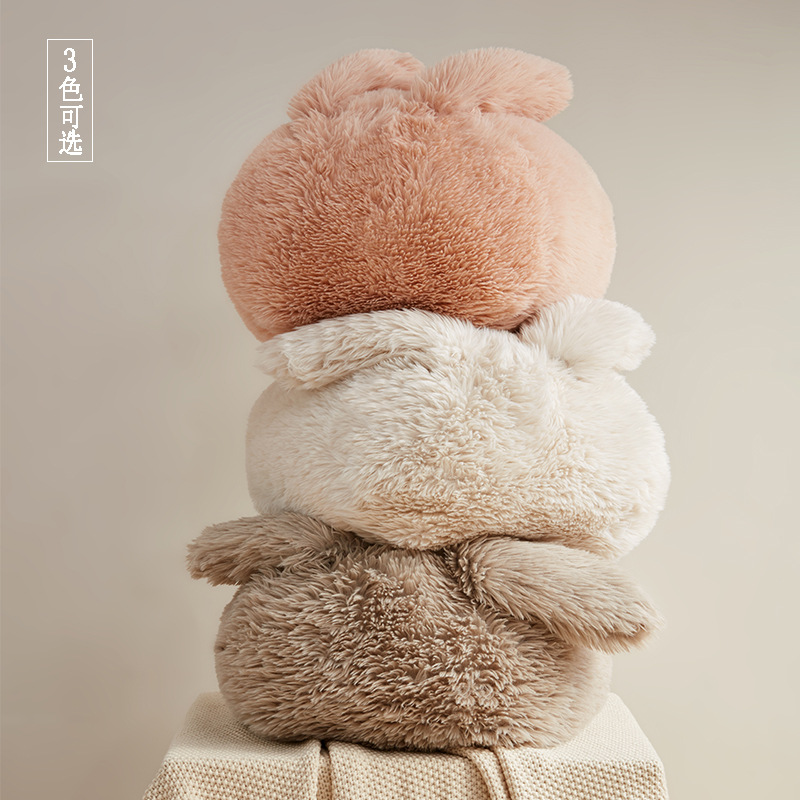 Rabbit Doll Plush Large Bed Ins Cartoon Doll Cute Freda Cushion Korean Style Beige Sleeping Pillow