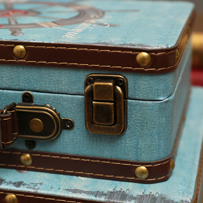 3obr批发欧式复古手提箱家用衣服储物收藏整理箱收纳箱大号木箱子