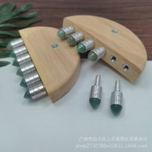 玉石齿轮按摩梳玉石按摩器推脸头部刮痧梳健康按摩工具厂家批发