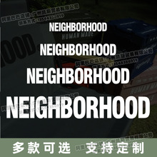 潮牌Neighborhood NBHD骷髅镂空HF汽车贴纸反光后窗改装拉花车贴