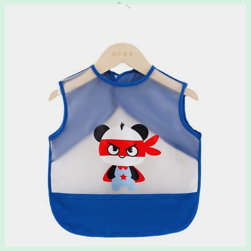 防水婴幼儿画衣兜穿衣无袖围裙新款反幼儿园宝宝儿童罩衣饭兜其他