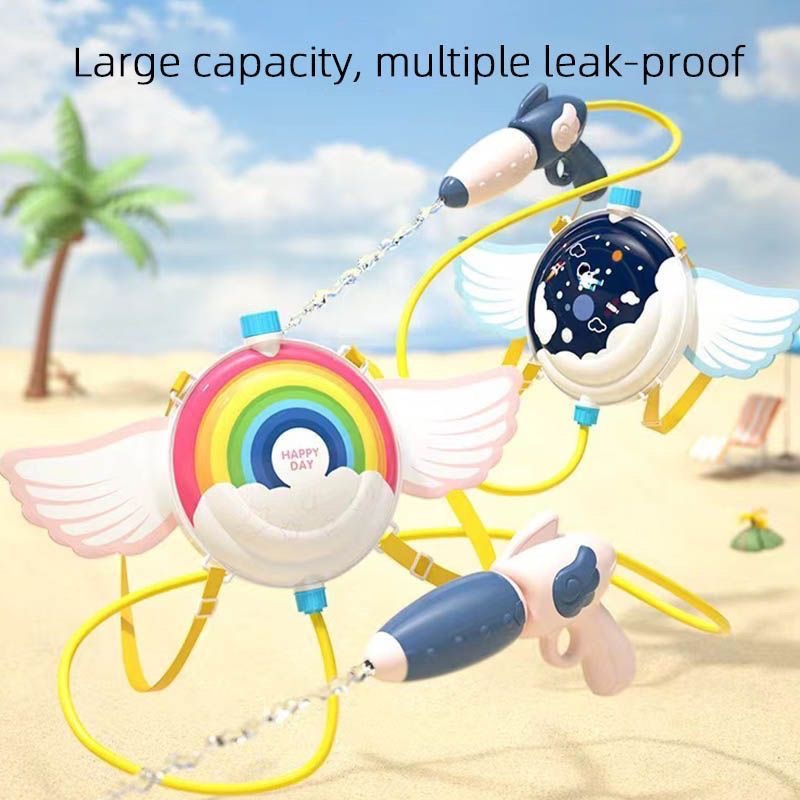 Backpack Water Gun Children Angel Wings Backpack Water Gun Large Capacity Beach Water War Pull Water Gun Stall Wholesale