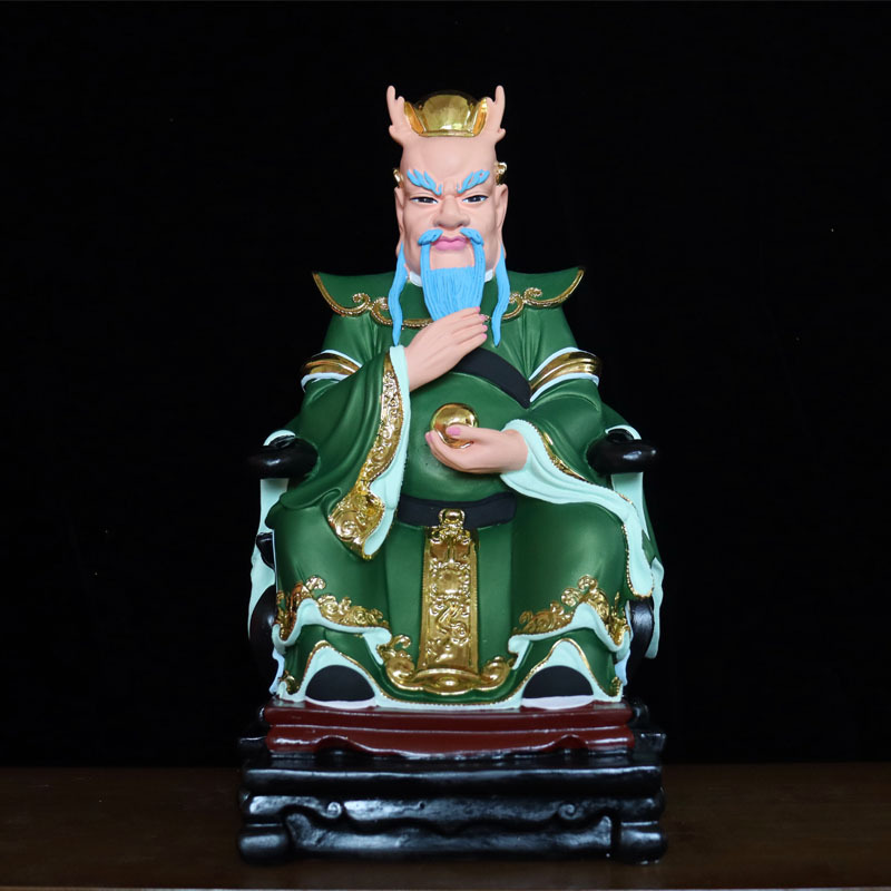 四海龙王神像红黄白黑色西海北海南海东海龙王树脂佛像摆件工艺品