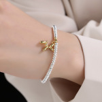 s925银港风时尚手工气球狗算盘珠珠撞色手链女生小众弹力绳手环