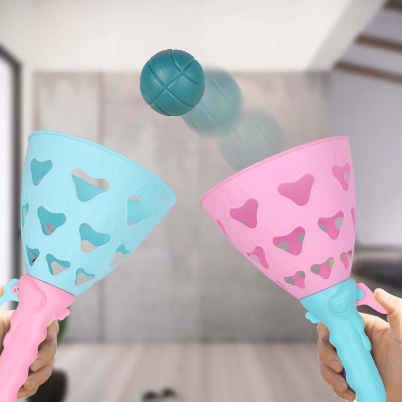 【包邮冲量】益智趣味弹力抛接球双人对接球亲子互动球类儿童玩具