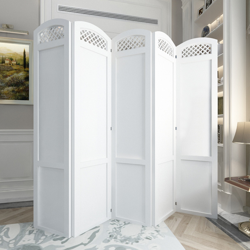 韩式田园白色屏风隔断时尚客厅餐厅玄关白板折叠屏风-阿里巴巴