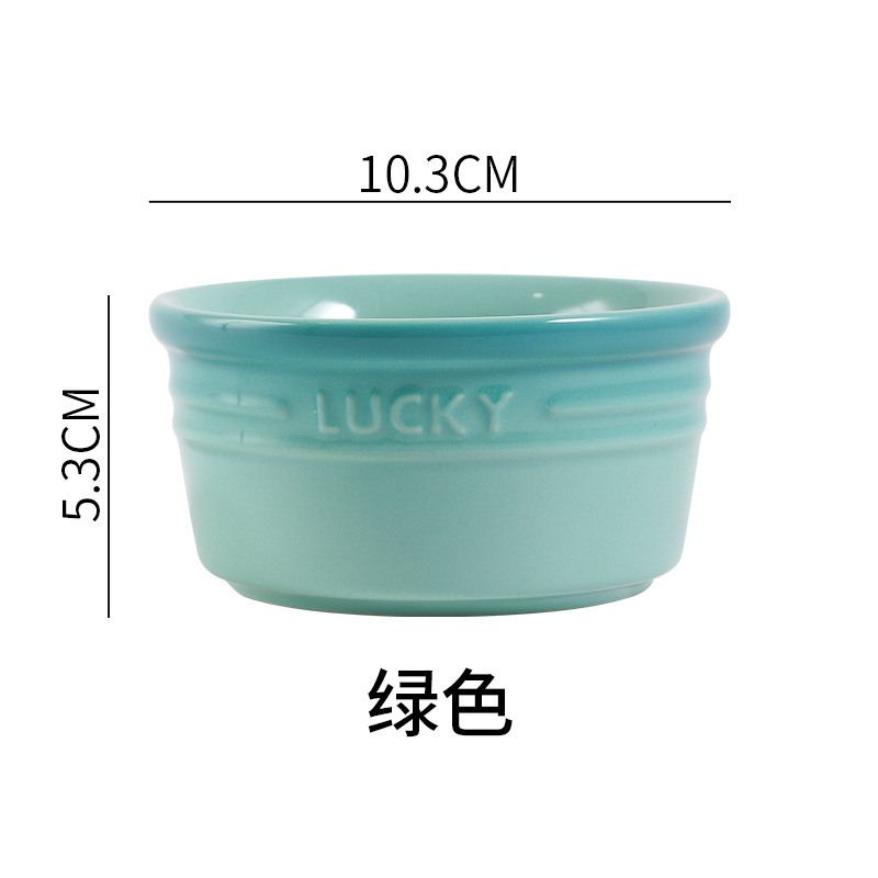 Colorful Shufulei Ceramic Baking Bowl Household Gradient Oven Baking Dessert Double-Layer Milk Custard Steam Eggs Baking Chopsticks Tableware Wholesale