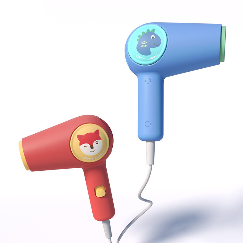 小七泡泡儿童恒温电吹风家用负离子吹风筒小型创意卡通婴儿吹风机