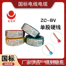 深圳金龙羽电线电缆ZC-BV2.5 4 6 10 16平方国标铜芯阻燃单芯硬线