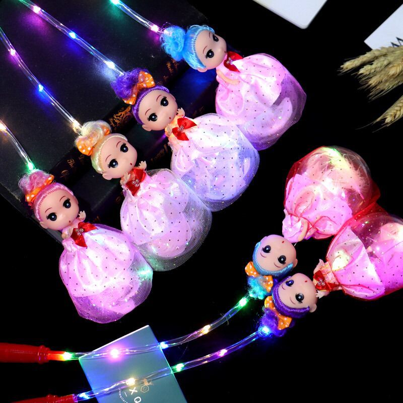 New Light-Emitting Portable Doll Star Sky Ball Colorful Flash Princess Doll Children's Lantern Light-Emitting Toy Mid-Autumn Festival