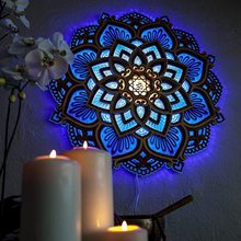 新品跨境Mandala Yoga Room Night Light 曼陀罗夜灯挂饰壁灯装饰