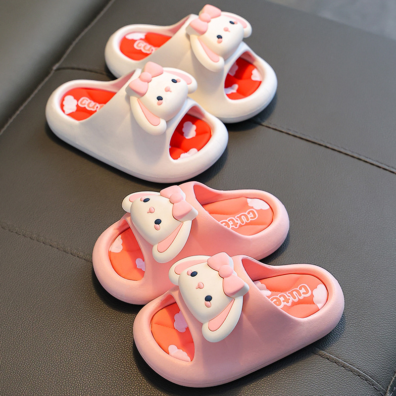 2023 Summer Girls Sandals Princess Cartoon Indoor Non-Slip Bathroom Bath Cute Soft Bottom Children Children