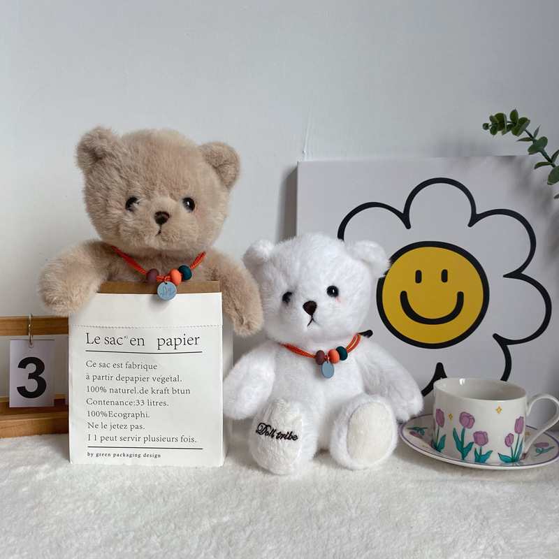 可爱泰迪熊毛绒公仔幸运熊项链熊少女生日礼物玩具布娃娃批发