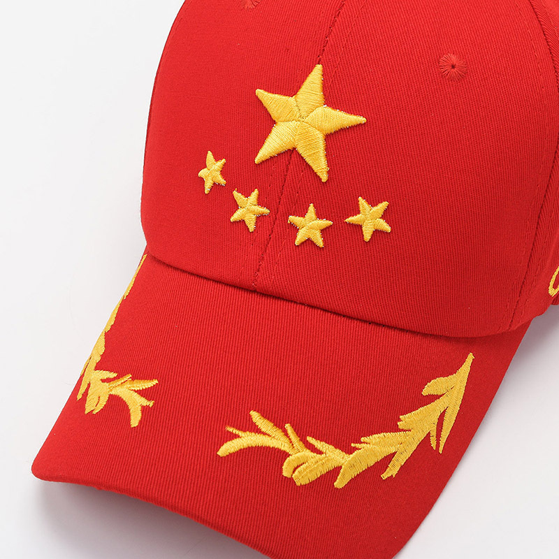 Spring and Autumn Hat Men's Five-Star Wheat Embroidery Letter Sun Protection Hat Sports Casual Peaked Cap Women's Baseball Cap Wholesale