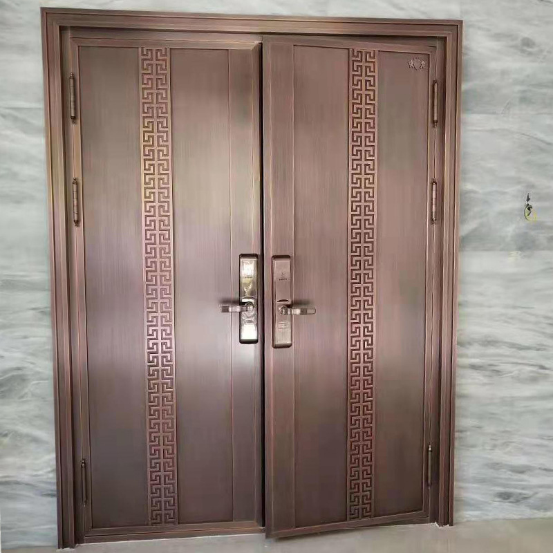 铜门厂家定制豪华双开进户铜门制造各种风格铜大门别墅铜门