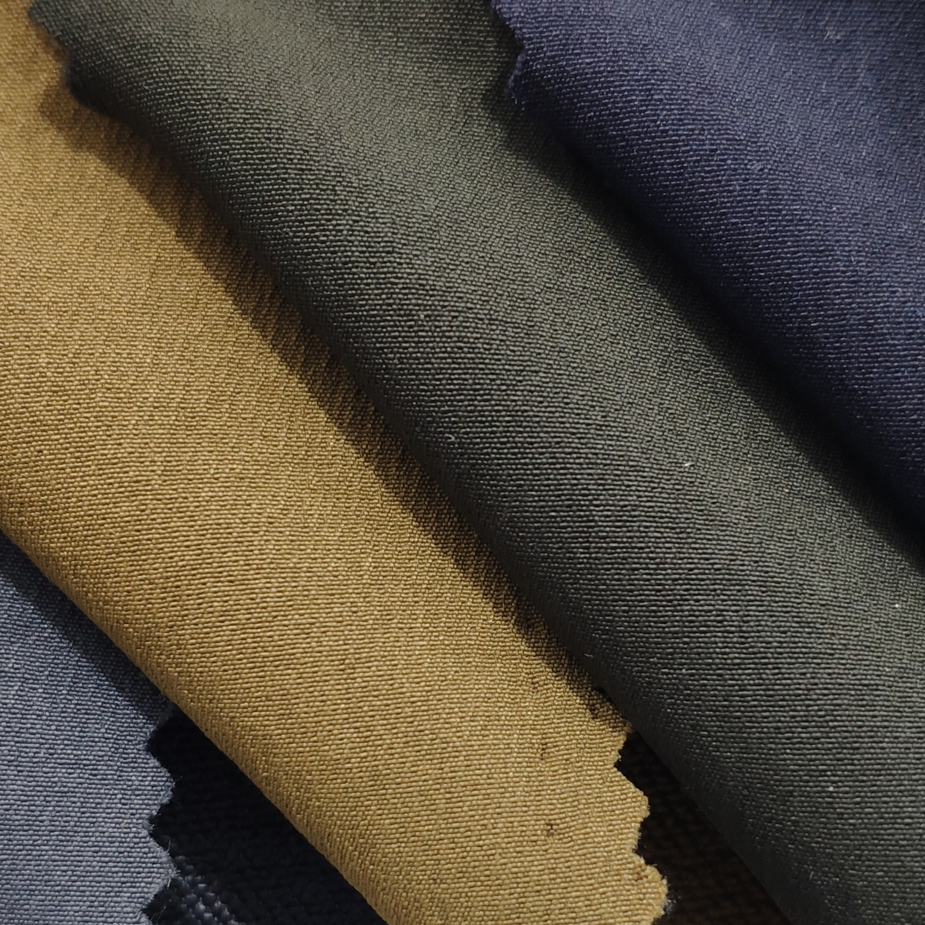 梭织面料锦纶弹力面料仿牛仔不掉色面料童装裤子超柔面料