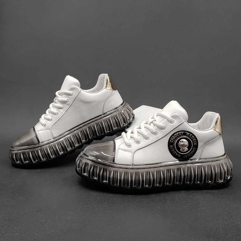 高端淋胶男鞋真皮板鞋男款潮流百搭鞋子欧洲站男鞋男