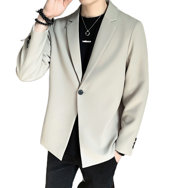卡其色西装外套男春季2024新款上衣感男装潮牌小西服春秋夹克