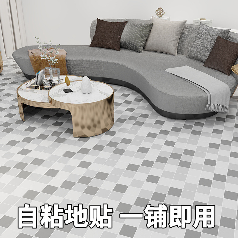 PVC Floor Stickers Extra Thick Wear-Resistant Waterproof Non-Slip Living Room Bedroom Dining Room Shop Floor Renovation Floor Vision Wholesale