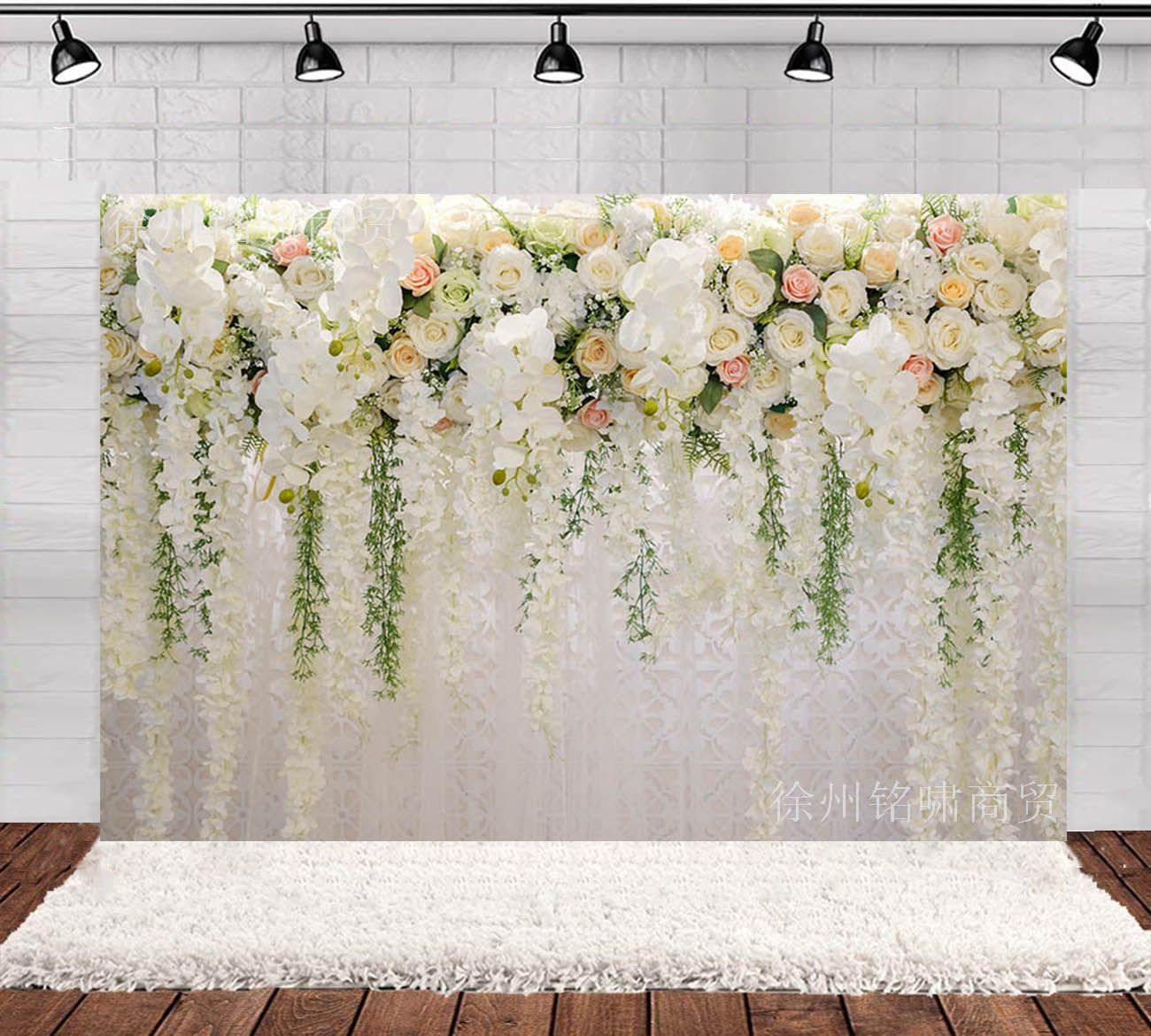 亚马逊花墙婚纱摄影背景布鲜花背景墙花派对写真拍照摄影背景布