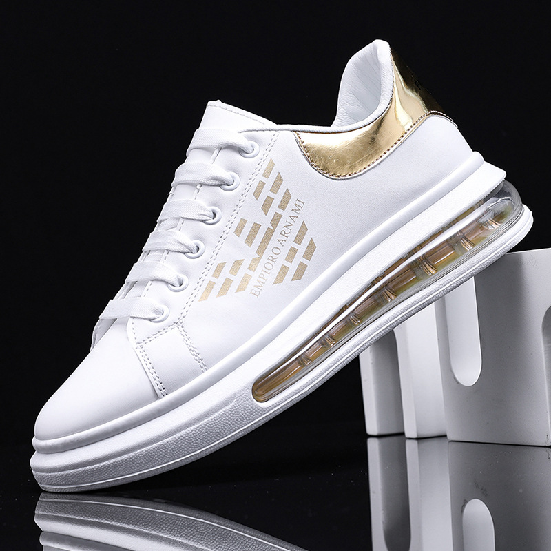 气垫鞋大码 air cushion shoes麦昆小白鞋男mcqueen white shoes