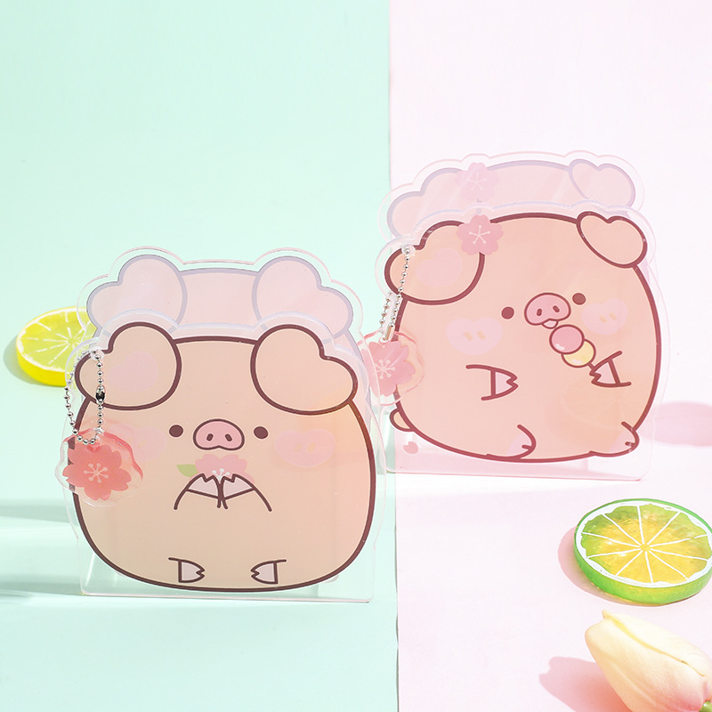35069麦和mhn020213吉吉猪樱花系列亚克力笔筒卡通造型收纳整理笔