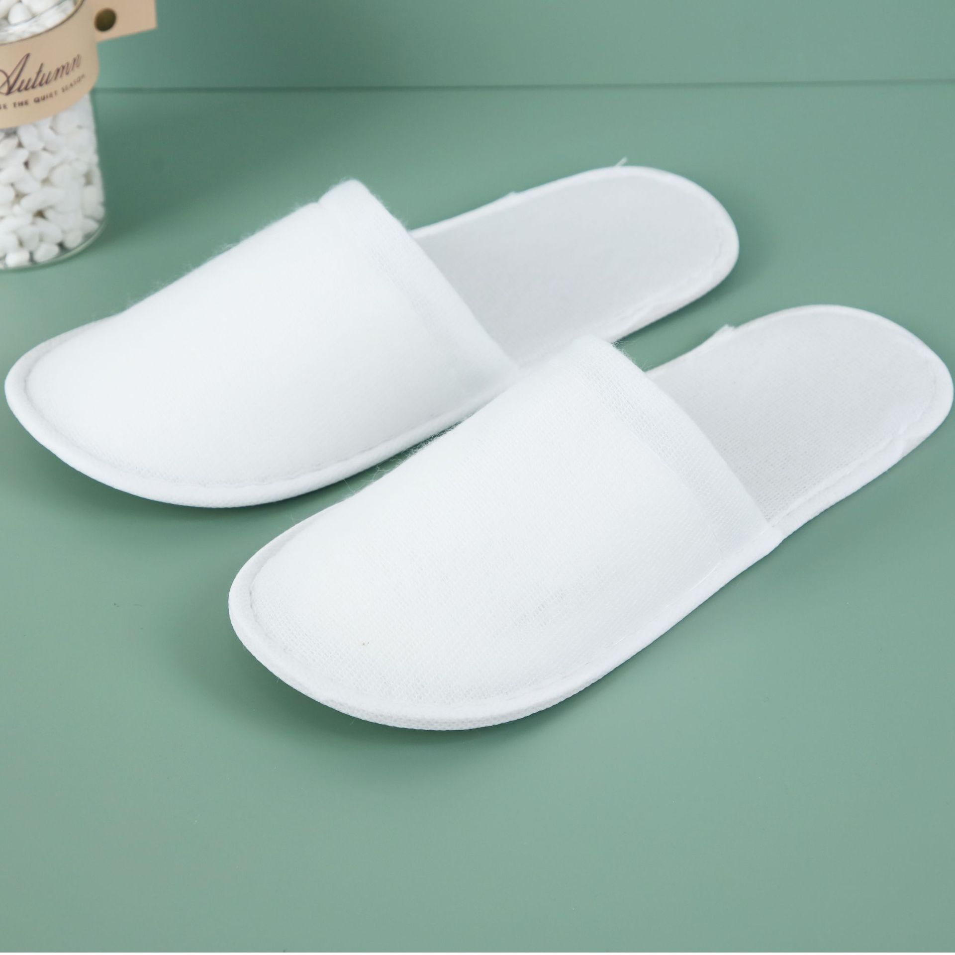 厂家供应批发现货酒店一次性拖鞋毛毡布 无纺布拖鞋可加公司logo