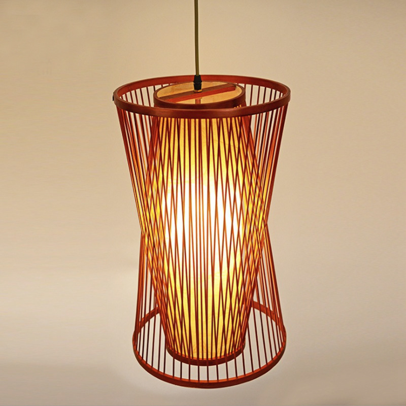 竹吊灯中式餐厅会所竹空间咖啡厅茶楼庭院创意个性竹制灯具竹灯饰