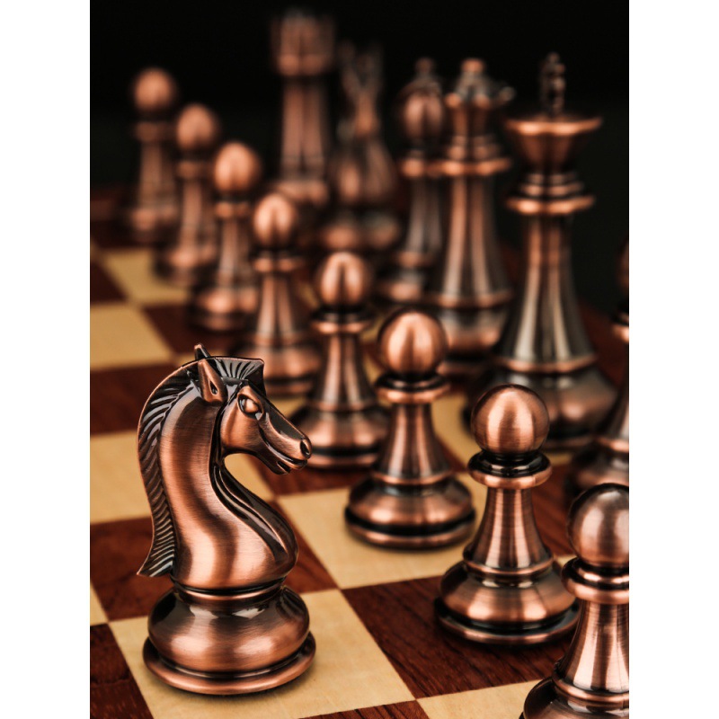 国际象棋比赛专用高档礼盒套装实木折叠棋盘超大棋子西洋棋chess-阿里