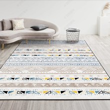 .摩洛哥民宿地毯简约现代条纹客厅茶几垫卧室满铺家用床边毯大面