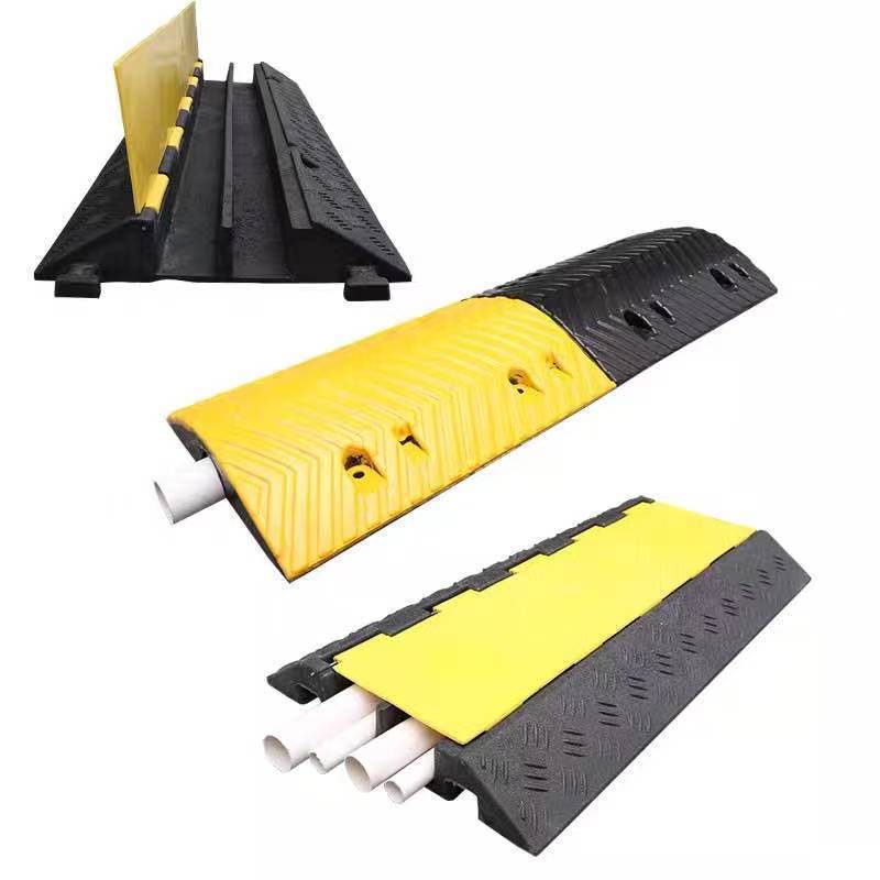 橡胶线槽减速带穿线板电缆保护槽室内外pvc线槽橡塑走线槽减速带