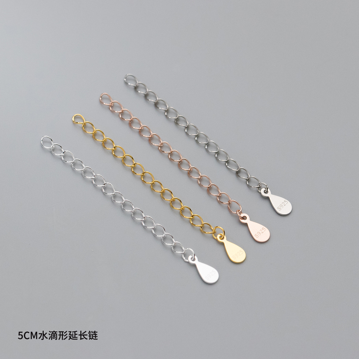 Naran S925 Sterling Silver DIY Extension Chain Bracelet Necklace Lengthening Chain Spring Fastener Chain Ornament Accessories S5852