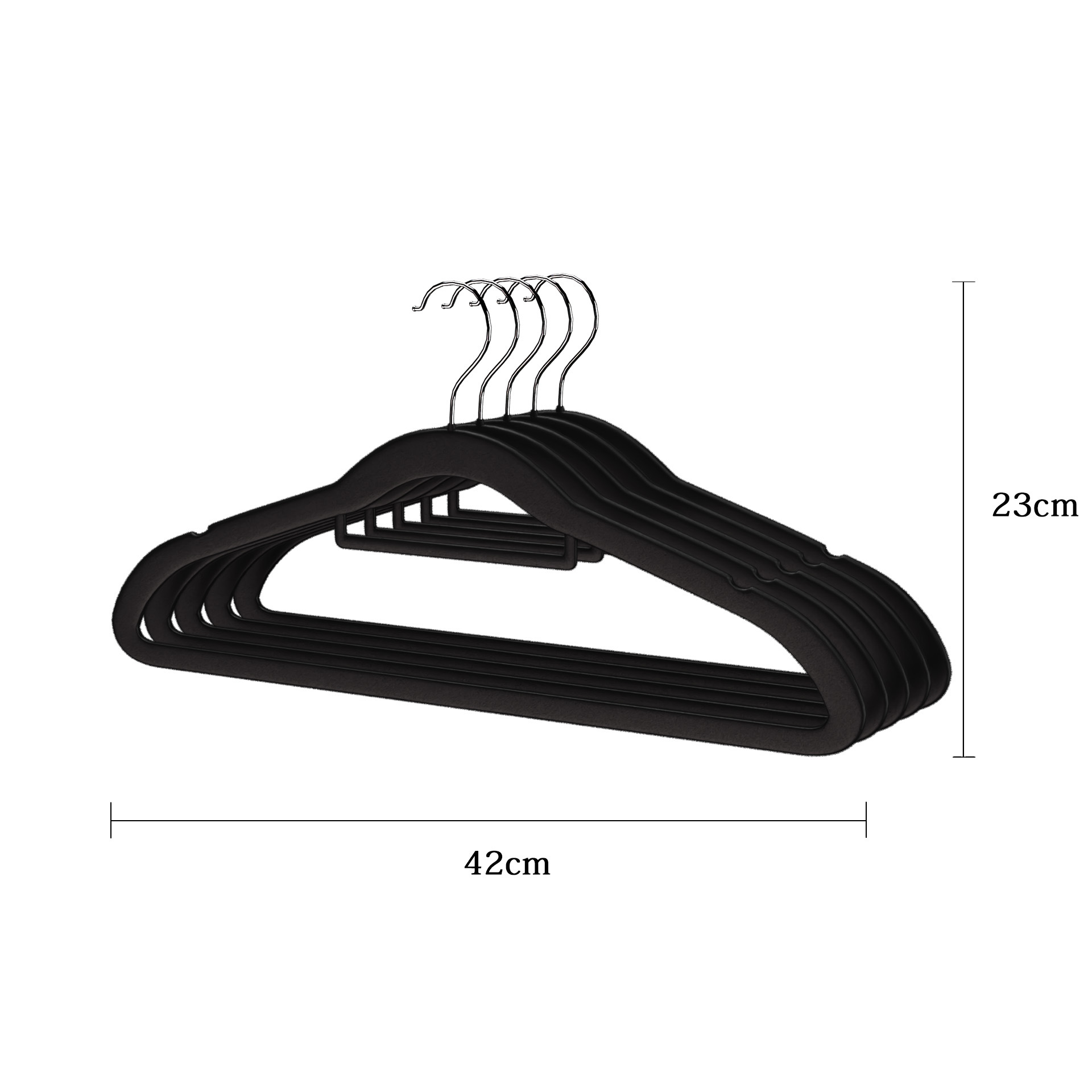 Shoulder Seamless Flocking Hanger Non-Slip Wet and Dry Use Clothing Store Home Closet Storage Fantastic Factory Wholesale