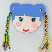 幼儿园儿童手工diy编辫子早教玩具穿绳女童手工制作diy编织材料包