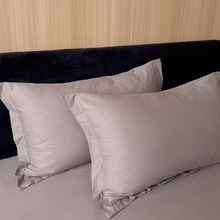 全棉简约风纯色高密度枕头套枕皮单件标准成人素色枕套48*74cm