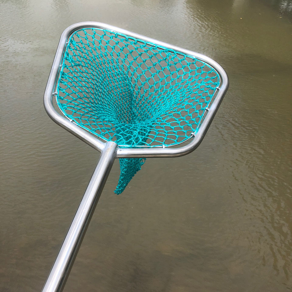 超硬加粗加厚六角不锈钢捞鱼网抄网鱼塘自由伸缩小网眼渔网养殖