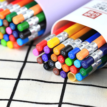 天卓可换芯彩色自动铅笔油性彩铅免削六角笔杆学生美术绘画填色笔
