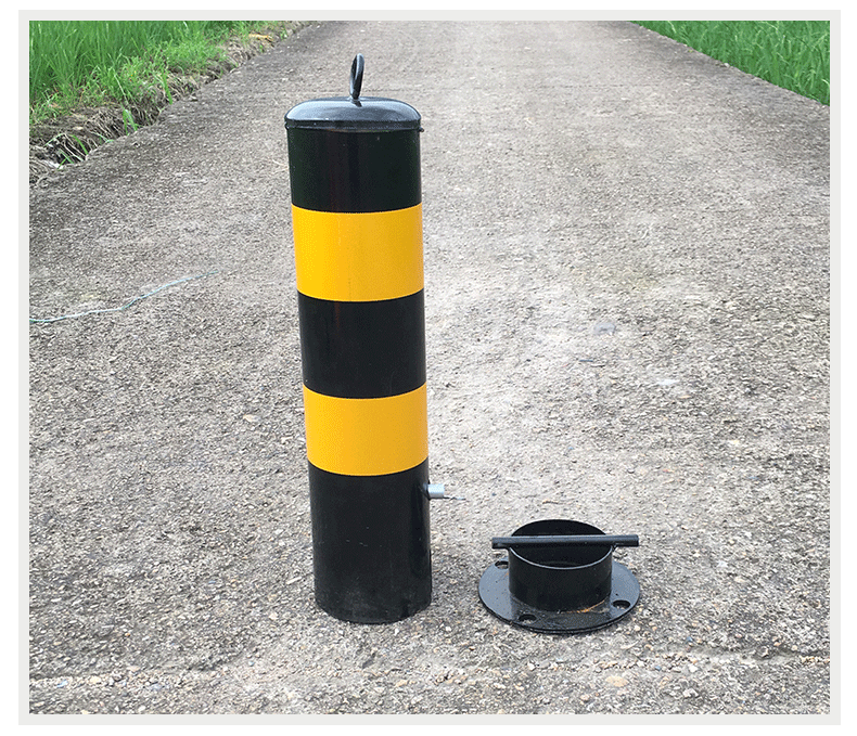钢管警示柱路桩地桩交通隔离桩防护铁立柱警示桩路障停车柱