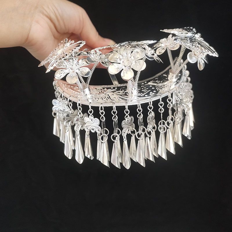 贵州少数民族苗族侗族梳子发簪头饰演出服配饰银梳子发簪女-阿里巴巴