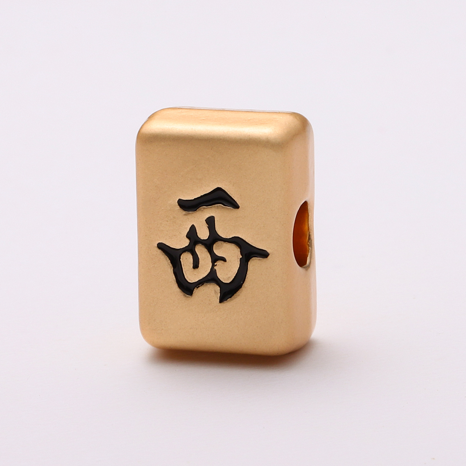 国粹麻将东南西北中发白串珠古老沙金配饰手链项链diy散珠配挂件