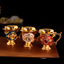 批发新款欧式创意复古白酒杯手柄杯金属工艺品礼品家居装饰茶杯子