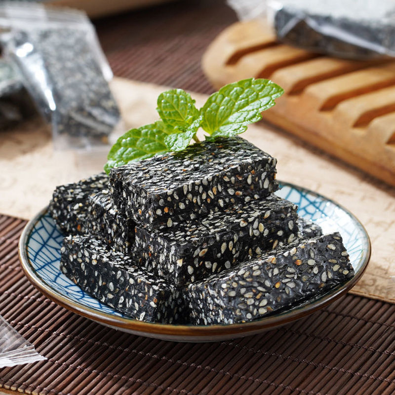 黑芝麻糕咸甜味手工软糖软糕潮汕特产核桃营养糕孕妇月子零食批发