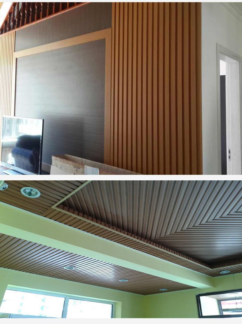 生态木凹凸大长城走廊墙裙护墙板长城板阳台吊顶背景墙格栅护墙板