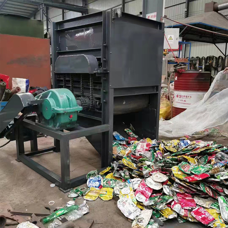塑料瓶废旧易拉罐压扁机 全自动铝罐压片机 饮料瓶金属瓶挤扁机
