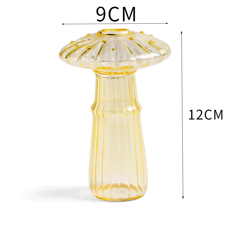 Glass Mushroom Vase Aromatherapy Bottles Hydroponic Flower Decorative Home Decoration Glass Creative Vase Nordic