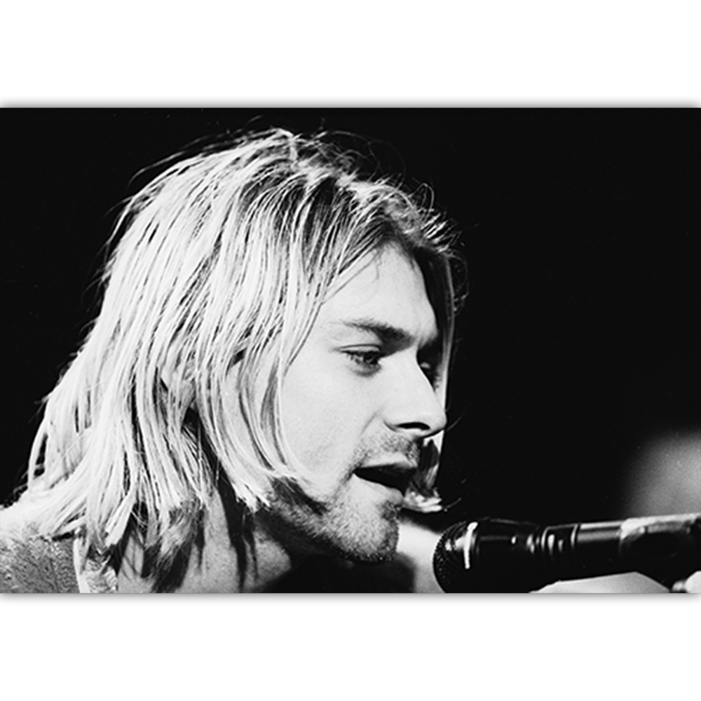 速卖通涅盘科特柯本明星海报 复古摇滚乐团人物宿舍卧室装饰画